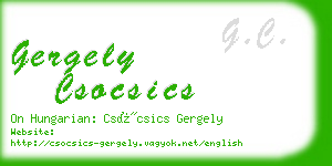 gergely csocsics business card